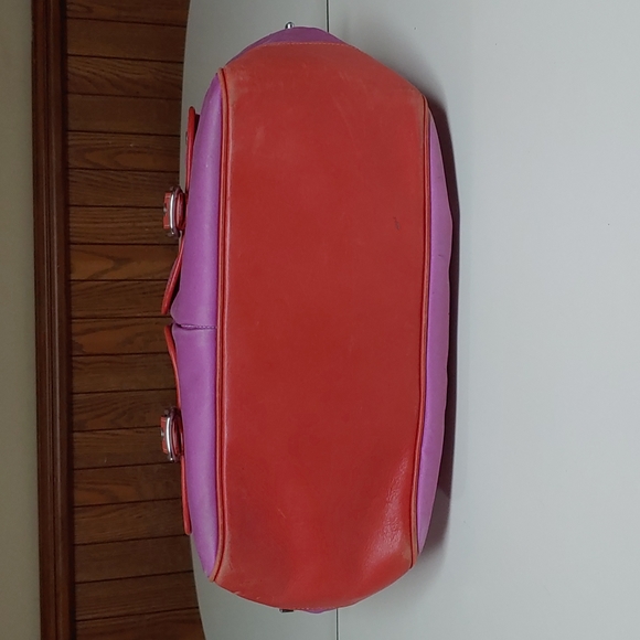 Coach Garden Pink Twill Large Shoulder Bag - Picture 11 of 17